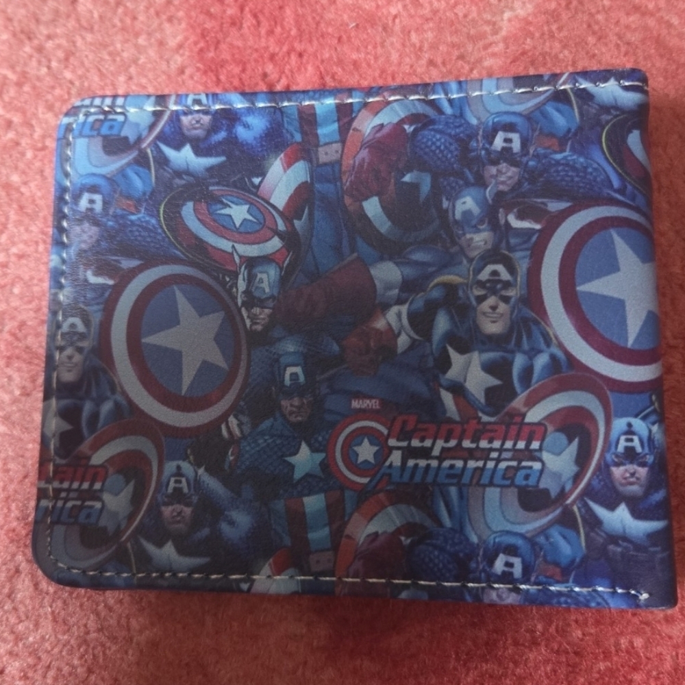 New avengers captain america marvel comic anime manga leather wallet - Picture 3 of 3